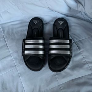 Mens size 13 Adidas Superstar slip on flip flops